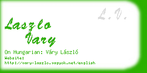 laszlo vary business card