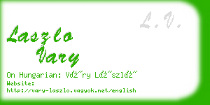 laszlo vary business card